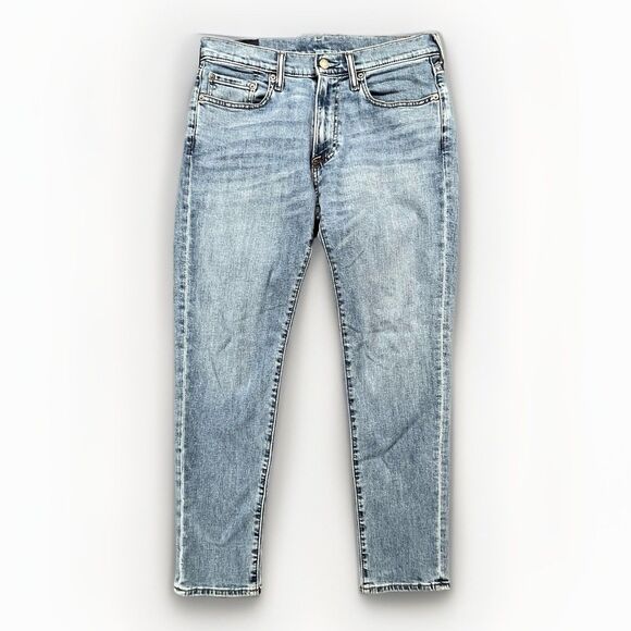 Men's 31x30 Abercrombie & Fitch Athletic Skinny Stretch Light Wash Jeans - Picture 1 of 6